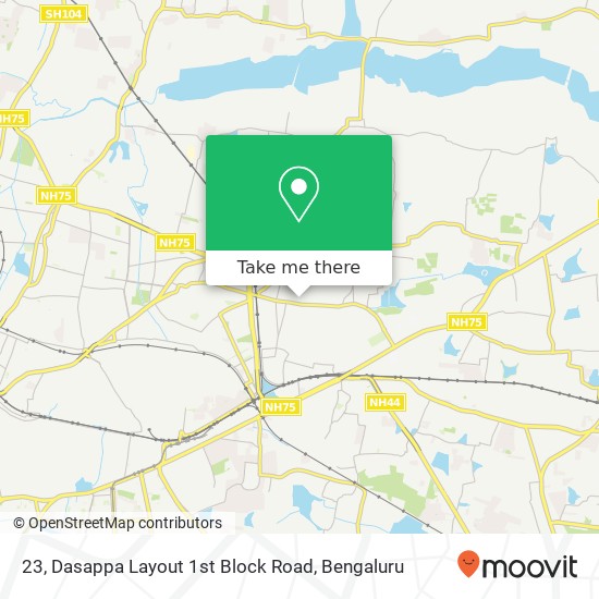 23, Dasappa Layout 1st Block Road map