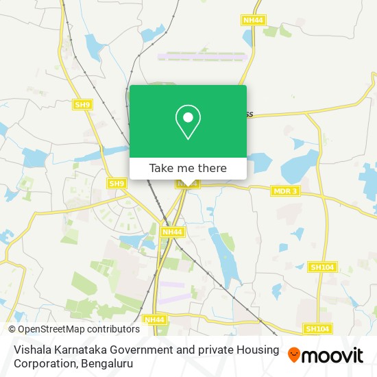 Vishala Karnataka Government and private Housing Corporation map