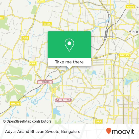 Adyar Anand Bhavan Sweets map