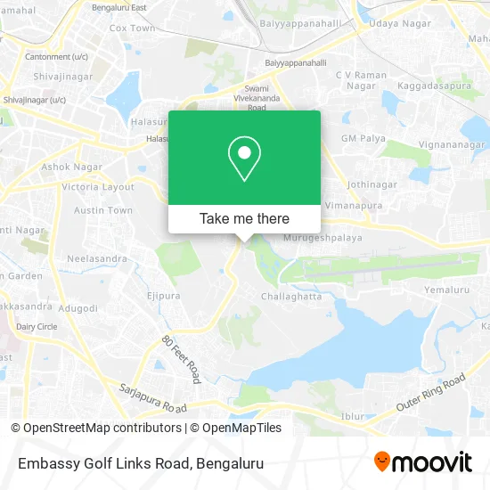 Embassy Golf Links Road map