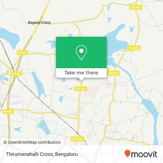 Thirumenahalli Cross map