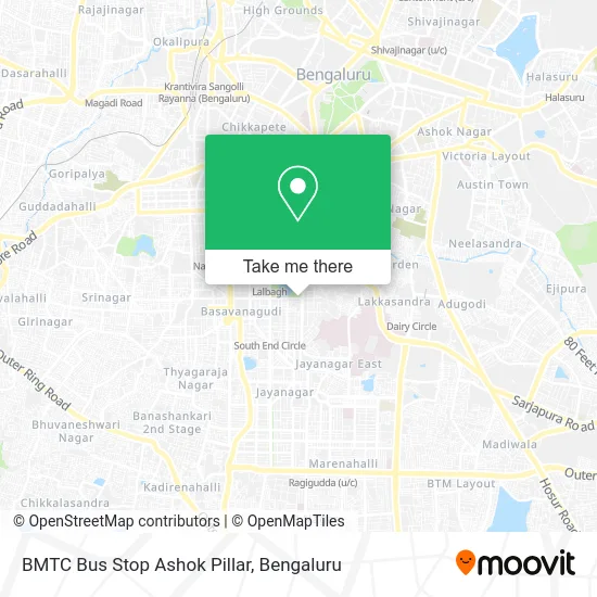 BMTC Bus Stop Ashok Pillar map
