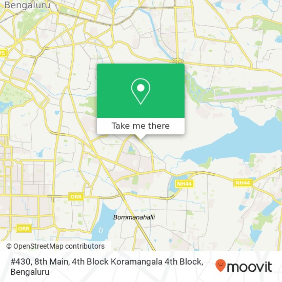 #430, 8th Main, 4th Block Koramangala 4th Block map