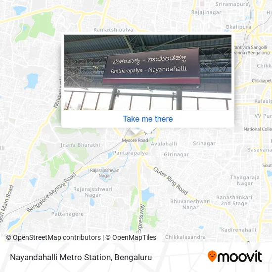 Nayandahalli Metro Station map