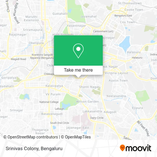 Srinivas Colony map