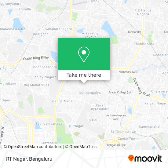 RT Nagar map