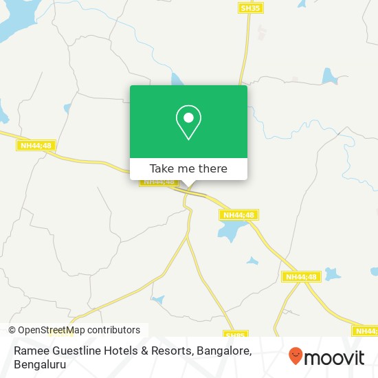 Ramee Guestline Hotels & Resorts, Bangalore map