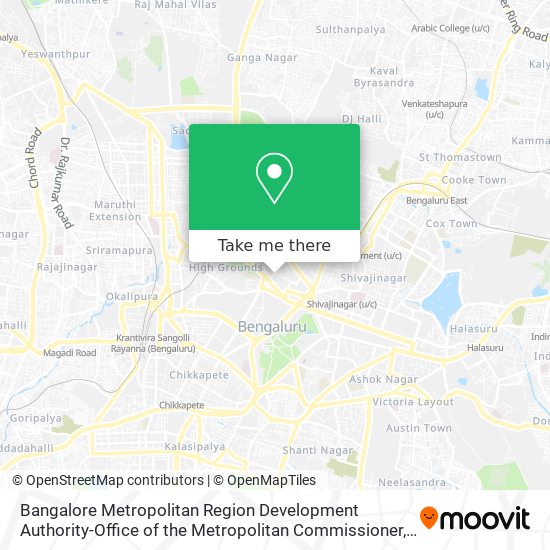 Bangalore Metropolitan Region Development Authority-Office of the Metropolitan Commissioner map