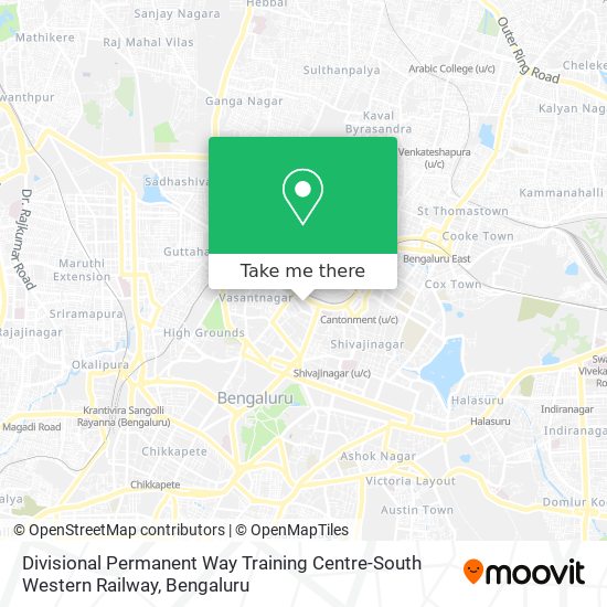 Divisional Permanent Way Training Centre-South Western Railway map