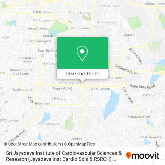 Sri Jayadeva Institute of Cardiovascular Sciences & Research (Jayadeva Inst Cardio Scis & RSRCH) map