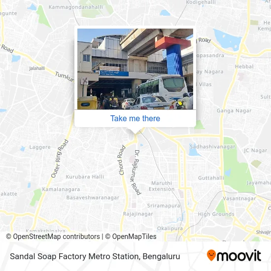 Sandal Soap Factory Metro Station map