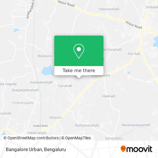 Bangalore Urban map