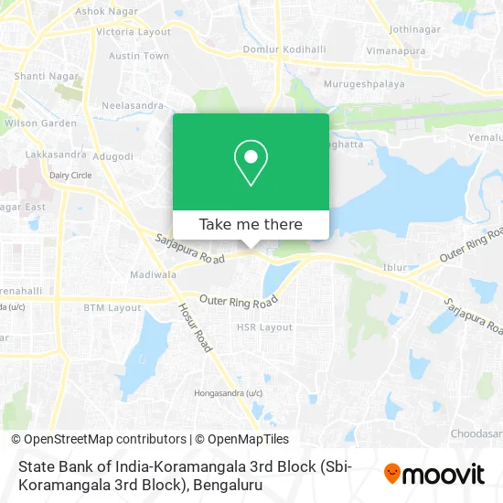 State Bank of India-Koramangala 3rd Block (Sbi-Koramangala 3rd Block) map