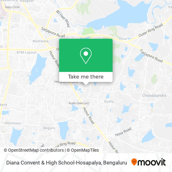 Diana Convent & High School-Hosapalya map