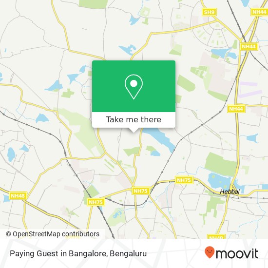 Paying Guest in Bangalore map