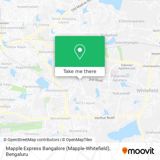 Mapple Express Bangalore (Mapple-Whitefield) map