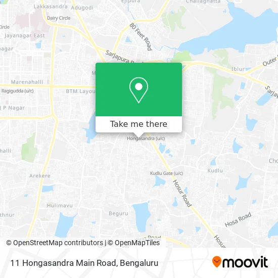 11 Hongasandra Main Road map