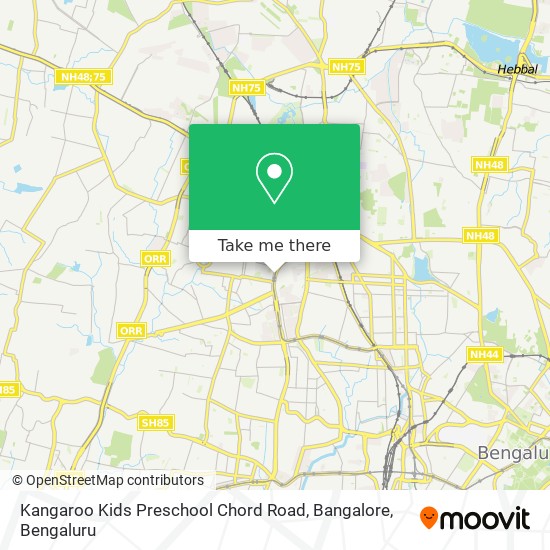 Kangaroo Kids Preschool Chord Road, Bangalore map