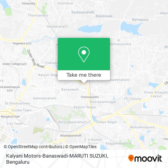 Kalyani Motors-Banaswadi-MARUTI SUZUKI map