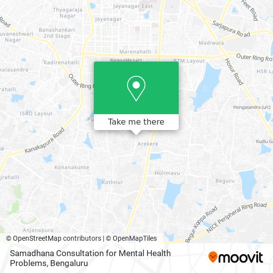 Samadhana Consultation for Mental Health Problems map