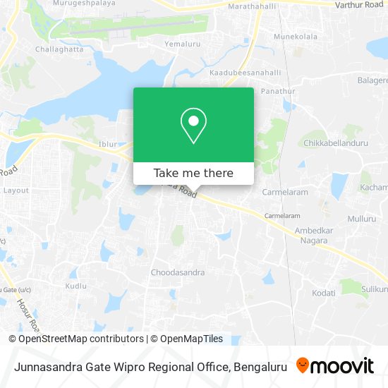 Junnasandra Gate Wipro Regional Office map