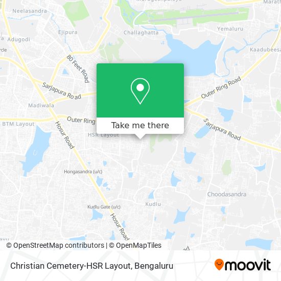 Christian Cemetery-HSR Layout map