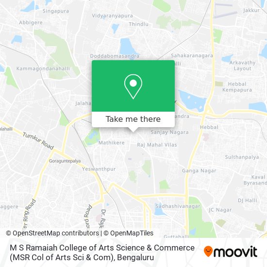 M S Ramaiah College of Arts Science & Commerce (MSR Col of Arts Sci & Com) map