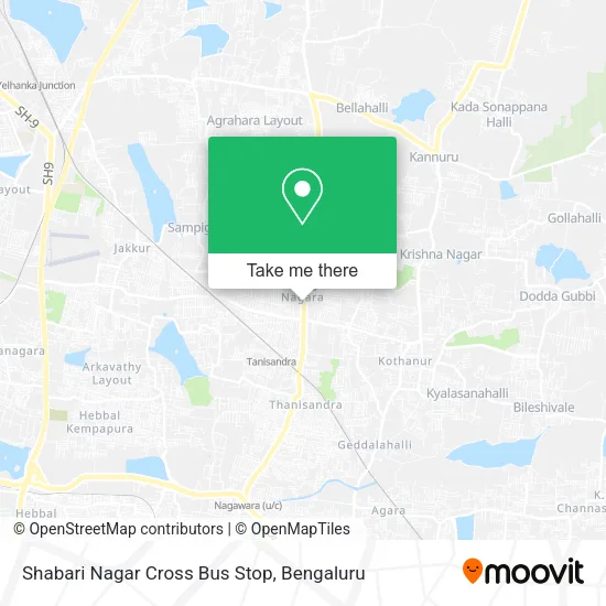 Shabari Nagar Cross Bus Stop map