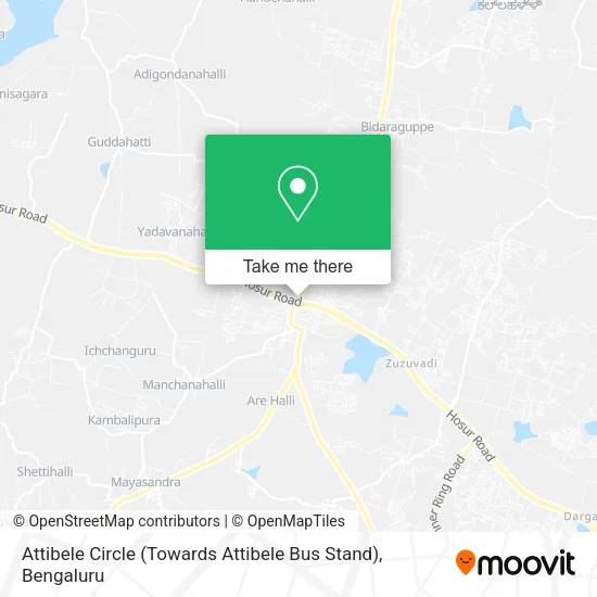 Attibele Circle (Towards Attibele Bus Stand) map