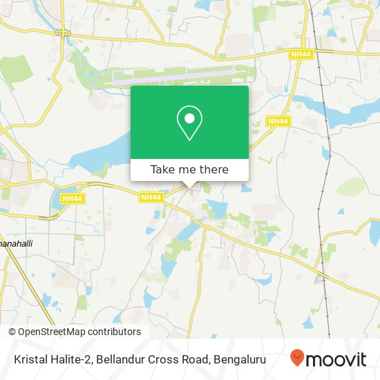 Kristal Halite-2, Bellandur Cross Road map