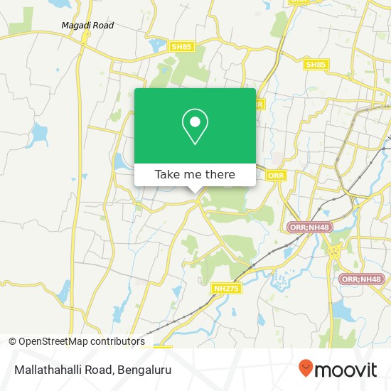 Mallathahalli Road map