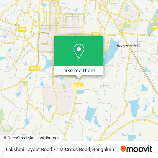 Lakshmi Layout Road / 1st Cross Road map