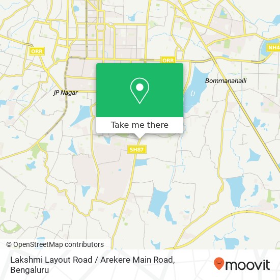 Lakshmi Layout Road / Arekere Main Road map