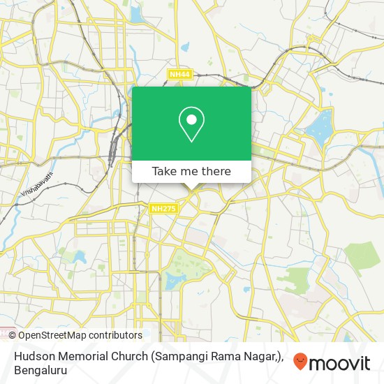 Hudson Memorial Church (Sampangi Rama Nagar,) map