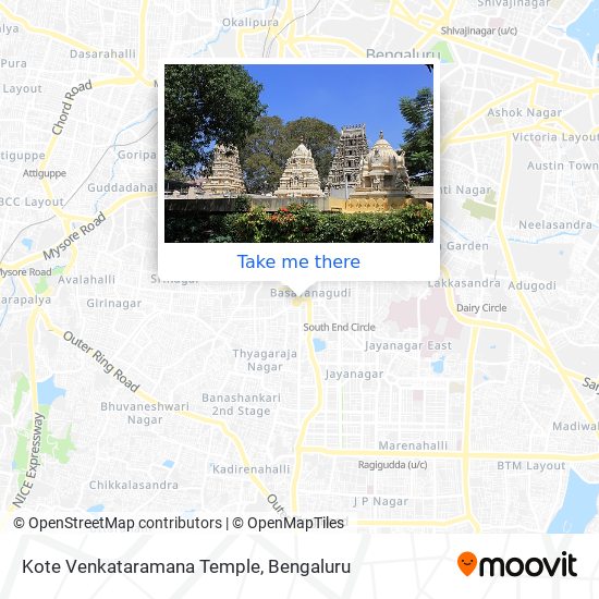 Kote Venkataramana Temple map