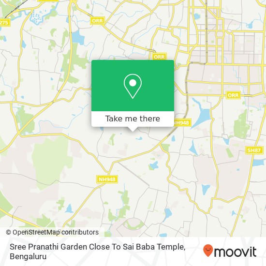 Sree Pranathi Garden Close To Sai Baba Temple map