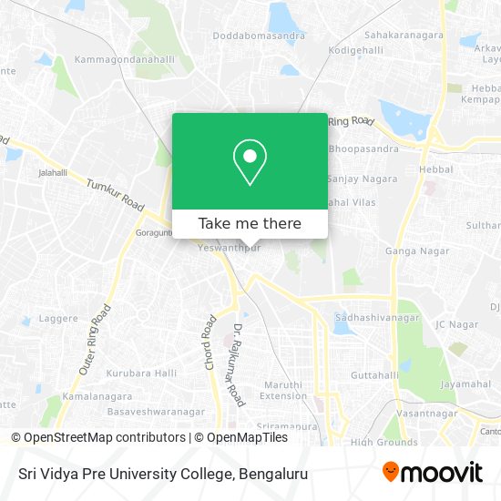Sri Vidya Pre University College map