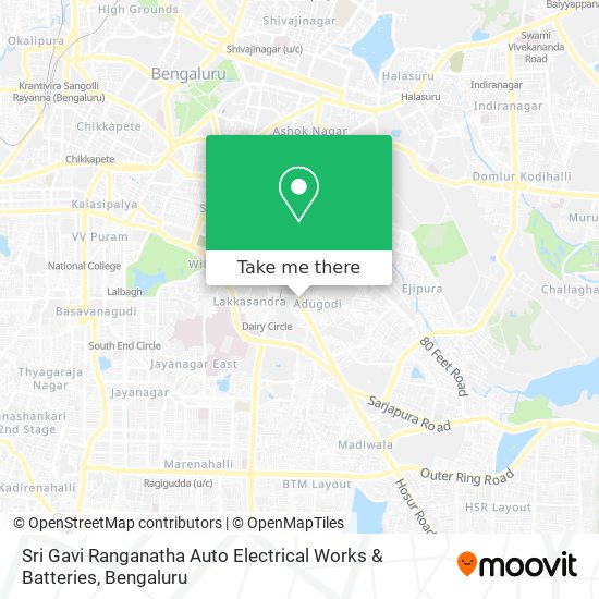 Sri Gavi Ranganatha Auto Electrical Works & Batteries map