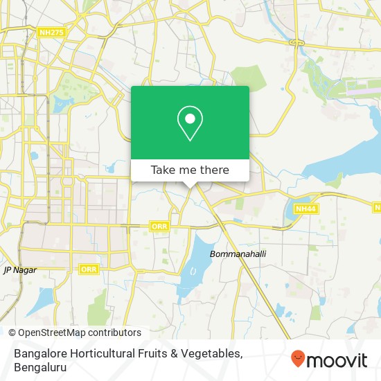 Bangalore Horticultural Fruits & Vegetables map