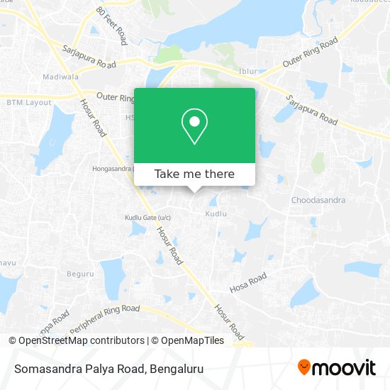 Somasandra Palya Road map