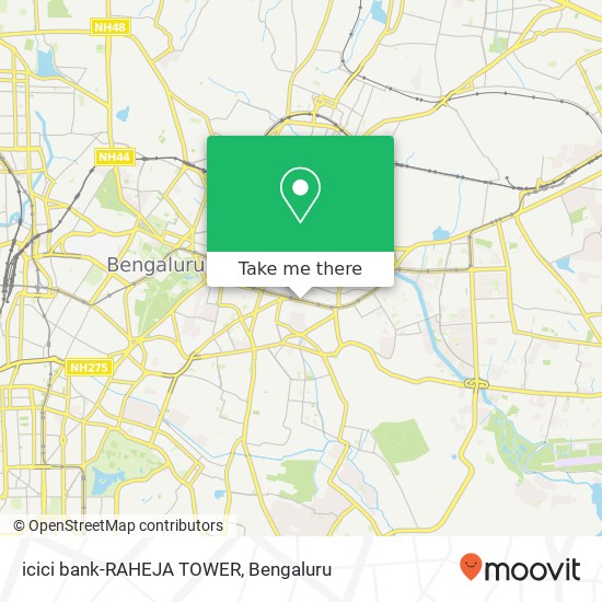 icici bank-RAHEJA TOWER map