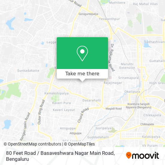 80 Feet Road / Basaveshwara Nagar Main Road map