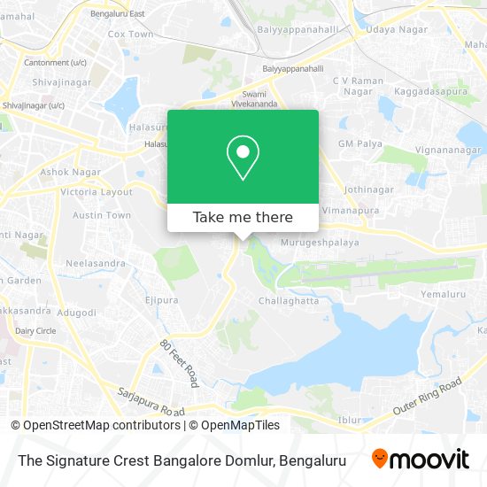 The Signature Crest Bangalore Domlur map
