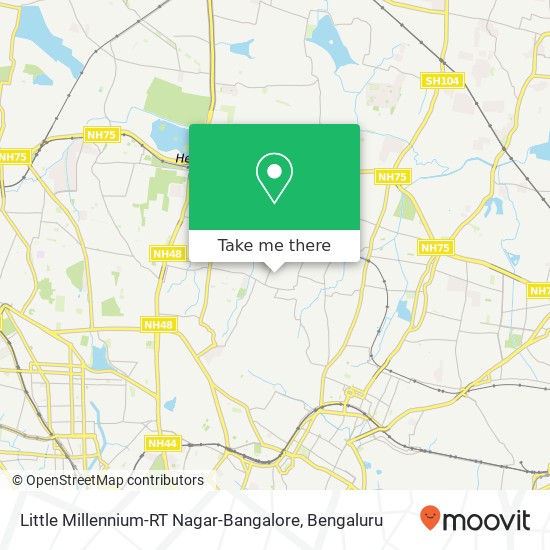 Little Millennium-RT Nagar-Bangalore map