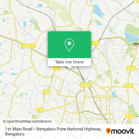 1st Main Road / Bengaluru Pune National Highway map