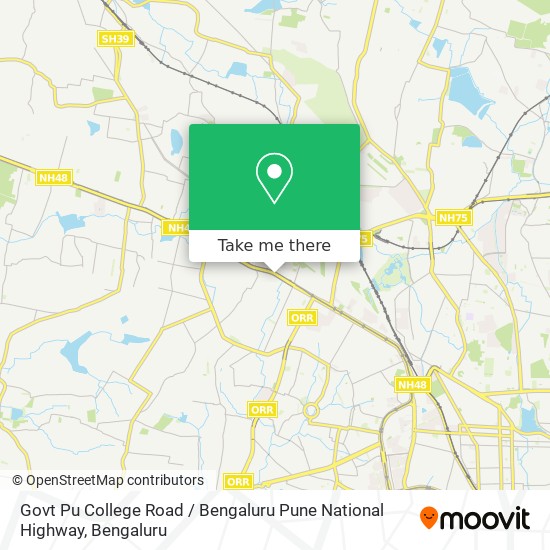 Govt Pu College Road / Bengaluru Pune National Highway map