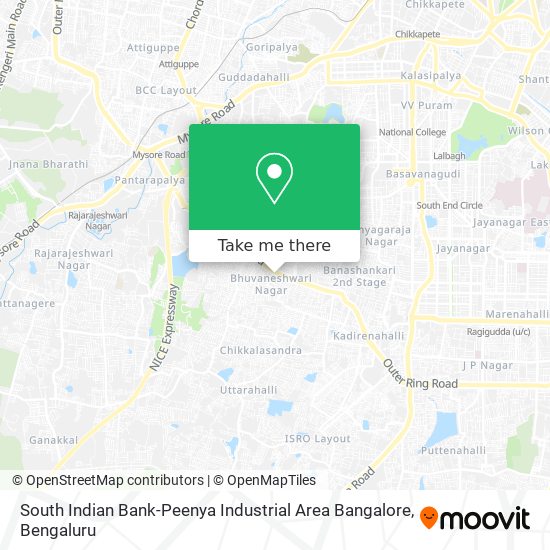 South Indian Bank-Peenya Industrial Area Bangalore map