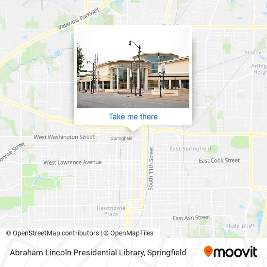 Mapa de Abraham Lincoln Presidential Library