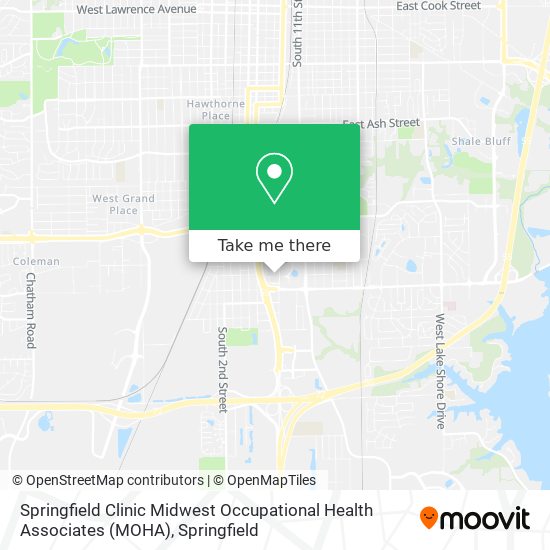 Mapa de Springfield Clinic Midwest Occupational Health Associates (MOHA)