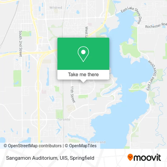 Sangamon Auditorium, UIS map